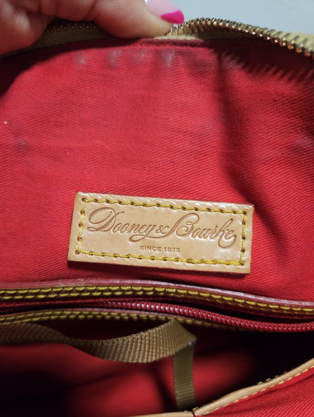 Dooney & Bourke Women's Chevron Geena Satchel Bag - Picture 13 of 14
